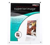 Deflecto Sign or Menu Display Holder Wall-mounted Bevelled Edge Acrylic 216x279mm Ref 691290