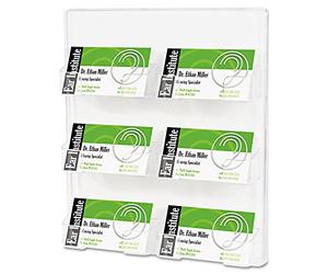 Deflecto Single Landscape Business Card Holder 70601 - Transparent