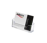 Deflecto Single Landscape Business Card Holder Crystal