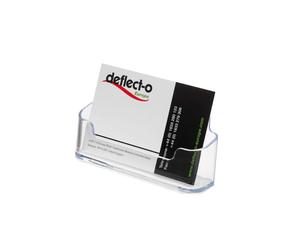 Deflecto Single Landscape Business Card Holder Crystal