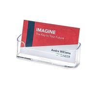 Deflecto Single-pocket Desktop Business Card Holder - Clear