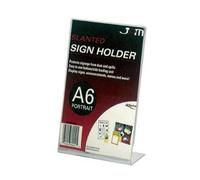 Deflecto Sign Holder 1 Countertop Rectangle 10 (W) x 6.8 (D) x 21 (H) cm Transparent