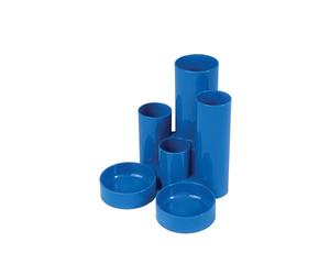 Deflecto Tube Style Pen Tidy Blue - Pencil Pots For Classroom - Desk Tidy - Pencil Holders - Pen Pots For Desk Accessories - Desk Organiser