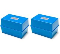 Deflecto Value Size 6 x 4 Index Card Box - Blue, CP011YTBLU (Pack of 2)