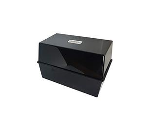 Deflecto Value Size 8 x 5 in Index Card Box - Black