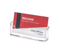 Deflect-O DEF70101 Desktop Business Card Holder,1 Comp,3.75 in. x 1.5 in. x 1.88 in.,CL