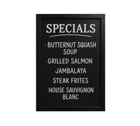 Deflecto Wall Mounted Chalkboard, Durable Writable Message Board, Easy Wipe Surface for Restaurants, Cafés, Kitchens and Events - Single Pack, 30cm x 40cm Black