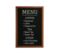 Deflecto Wall Mounted Chalkboard, Durable Writable Message Board, Easy Wipe Surface for Restaurants, Cafés, Kitchens and Events - Single Pack, 30cm x 40cm Teak