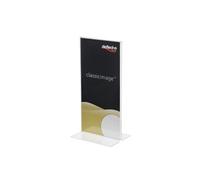 Deflecto Yearntree Deflecto 1/3 A4 Portrait Stand Up Sign Holder, Stall Display Stand, Menu Stand, Leaflet Display Stand, Document Holder, Menu