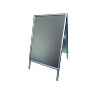 Deflecto Yearntree Deflecto A1 Aluminium Pavement Display Board With Snap Frame -Silver, A1 Display Boards Free Standing, Literature Sign Holder,