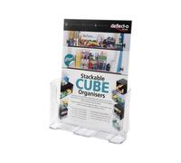 Deflecto Yearntree Deflecto A4 Portrait High Back Single Compartment Literature Holder, Magazine File Holder, Leaflet Holder, Leaflet Display Stand,