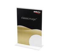 Deflecto Yearntree Deflecto A4 Portrait Stand Up Sign Holder - Stall A4 Display Stands - A4 Sign Holder - Stand Up Signs Display Board - Menu Stand