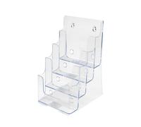 Deflecto Yearntree Deflecto Countertop 4 Tier A5 Portrait Multi-Tierliterature Holder - Magazine File Holder - Leaflet Holder Wall Mounting