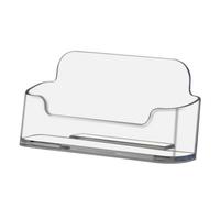 Deflecto Yearntree Horizontal Business Card Holder, 3 3/4"w X 1 7/8"h X 1 1/2"d, Clear Set Of 5