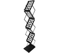 Deflecto Zig-Zag A4 Portrait Brochure Stand Freestanding Black 36104 280 (W) x 375 (D) x 1,500 (H) mm 36104
