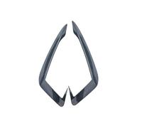 Deflector Lips Spoiler Deflector Car Carbon Fiber Head Front Bumper Spoiler For A4 B9 2017-2019 Air Knife Fog Light Covers Stickers(Glossy Black)