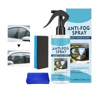 Defog Agent - Windshield Anti Fog Spray, Glass Rainproof Cleaner, Defrosting Liquid Kit, Goggles Mirror Bathroom Use, Interior Exterior Glass Care, 100 Milliliter Bottle