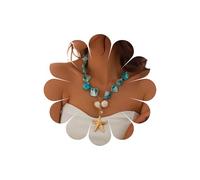 DEFOLUX Starfish Shell Necklaces Trendy Summer Colorful Boho Seashell Pendant Beach Necklace Dainty Statement Gold Charm Choke Necklace Fashion Surfer Jewelry for Women, One Size, Alloy Steel, No