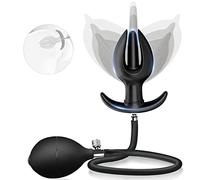 Defomy Inflatable Plug Butt Plug Sex Toy, Silicone Blossom with Removable Pump, Fetish BDSM Sex Large Dilator Prostate Stimulation Sex Toy for Men Women Couples (A)