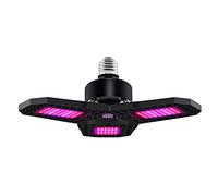 Deformable LED Grow Light with 3 Panels 90 Degrees Foldable E27 Base Red Blue Spectrum Plant Growing Lamps for Indoor Plants Seedlings Vegetables Flowers Greenhouse