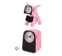 Deformation Dog Alarm Clock Cute Robot Puppy Wake Up Timer for Children Pink