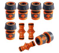 Defresit Coupling Set, 6 Pieces Hose Connector 3/4 Inch - Garden Hose Connector with 3 Couplings, Hose Coupling Anti-Leak, Quick Coupling for Garden Watering