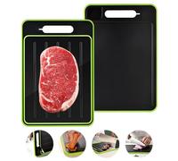 Defrosting Board, 4 in 1 Miracle Melt Defrosting Board, 8.2x12.2 In Double Sided Chopping Board with Garlic Grind Knife Grind, Fast Defrosting Chopping Boards Defrosting Tray for Fast Thaw Meat ＆ Food