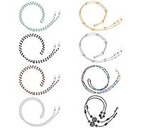 Defrsk 8PCS Eyeglass Chains for Spectacle Chains for Women Eyeglass Strap Anti-slip Sunglasses Strap Beads Eyeglasses String Holder Cord Lanyard Eyewear Strap for Women Sports
