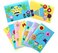 Defrsk Kids Greeting Card Making Kit, 9Pcs Card Making Kits for Kids Thank You Card Kit DIY Handmade Card Making Supplies Art Crafts Crafty Set Teacher's Day Gifts