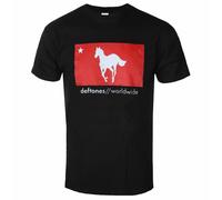 Deftones Men's Star & Pony Cotton T-Shirt in Black | Size: 2XL Deftones Black 2XL