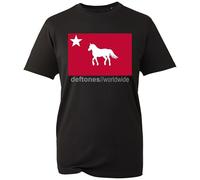 Deftones Music Concert Rock Pop Worldwide Tour Style T-Shirt - Alt Rock Band Graphic Tee for Fans (Black, M)