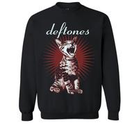 Deftones unisex-adult Deftones Like Linus Crewneck Sweatshirt, Black, Large