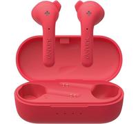 Defunc True Basic IPX4 Bluetooth 5.0 Waterproof Wireless In-Ear Headphones with built-in microphone, one-step auto-pairing, long playback time and charging case (Red)