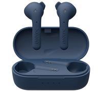 Defunc True Music Wireless Earphones - Crystal Clear Sound, Microphone, Long Battery Life, Portable Charging Case, Touch Controls, Water and Sweat Resistant, Blue