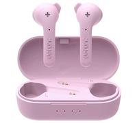 DEFUNC True Music Wireless Earphones - Crystal Clear Sound, Microphone, Long Battery Life, Portable Charging Case, Touch Controls, Water and Sweat Resistant, Pink