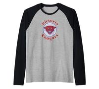 Defunct Hockey Team Victoria Cougars Hockey Fifties Hockey Raglan Baseball Tee