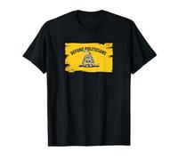 Defund Politicians Distressed Snake Flag Graphic Value Graphic T-Shirt