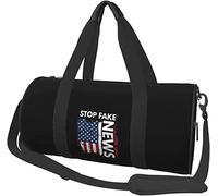 Defund The Media Fake News Travel Luggage Duffel Bag Sports Rolling Foldable Duffel Bag, Black
