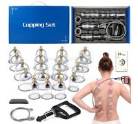 DEFUNX Cupping Therapy Set, 19 Cups Cupping Kit for Massage Therapy, Cupping Set with Pump for Back Massage, Pain Relief, Physical Therapy