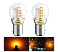 Defvnsy - 2 Pack - 380 P21/5W 1157 BAY15D LED Indicator Bulbs, Amber/Yellow