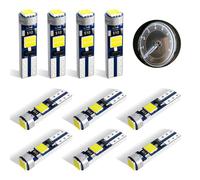 Defvnsy 286 T5 LED Bulb White for 12V Car Instrument Panel Dashboard Light | W1.2W 2721 W3W Interior Auxiliary Light for Auto Gauge Switch Illumination Heater Climate Control, 6SMD 3014 Chips, 10 Pack