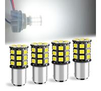 Defvnsy 380 P21/5W Bulb Reverse Lights, 1157 BAY15D LED Brake Light Bulbs | 12V-24V DC, 6000K White Daytime Running Lights, 33SMD 2835 Chips 2057 2357 7528 Back Up, Car Stop & Tail Light Bulb, 4-Pack