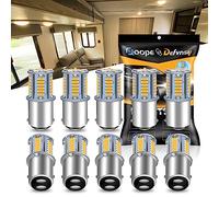 Defvnsy BA15D LED Bulb 1142 SBC 12V Interior Light for Motorhome/Caravan | 6000K White, Non-polarity, 209 1076 1176 Car Bulb Replacement for Parking/Position Light, Marine RV Car Lighting, 10-Pack