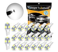 Defvnsy T10 W5W 194 LED Bulb White 6000K 501 158 168 2821 2825 Interior Light 5050 5SMD 12V Dashboard Bulbs for License Plate Light, Dome Light, Corner Light, Map, Door, Courtesy Light (Pack of 20)