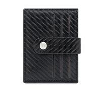 defway Slim Card Wallet for Men - Slim Mens Wallet, Ultra Thin Minimalist Design, 6 Card Slots & Bill Compartment, Durable PU Leather, Gift for Birthday Father's Day Christmas, Black, Casual