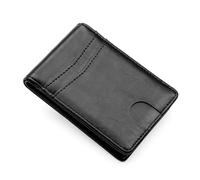 defway Slim Card Wallet for Men - Slim PU Wallet for Men with RFID Blocking, Holds 11 Cards & Cash, Tear- Gift for Birthday Father's Day Christmas, Black, Casual