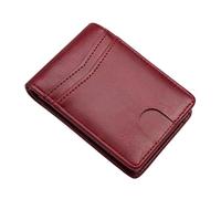 defway Slim Card Wallet for Men - Slim PU Wallet for Men with RFID Blocking, Holds 11 Cards & Cash, Tear- Gift for Birthday Father's Day Christmas, Burgundy, Casual