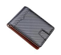 defway Slim Card Wallet for Men - Slim Wallet for Men, RFID Blocking Card Organizer, Adjustable Money Clip,Thin Mens Gift for Birthday, Black, Casual