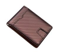 defway Slim Card Wallet for Men - Slim Wallet for Men, RFID Blocking Card Organizer, Adjustable Money Clip,Thin Mens Gift for Birthday, Brown, Casual