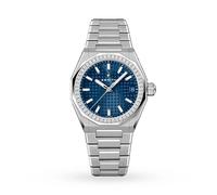 Defy Skyline 36mm Steel and Diamonds Automatic Unisex Watch - Blue